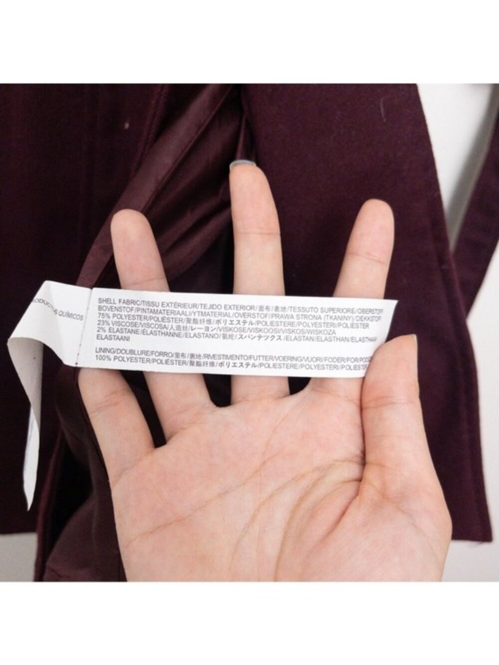 NEW J.O.A Belted Trench Coat S Burgundy Maroon Tie Cuff Double Breasted Utility - Picture 12 of 12